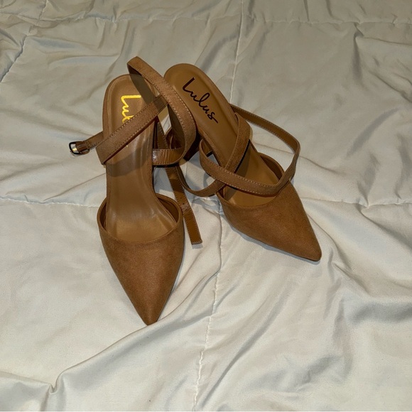Lulus Camel Ankle Wrap Pumps - Picture 2 of 4